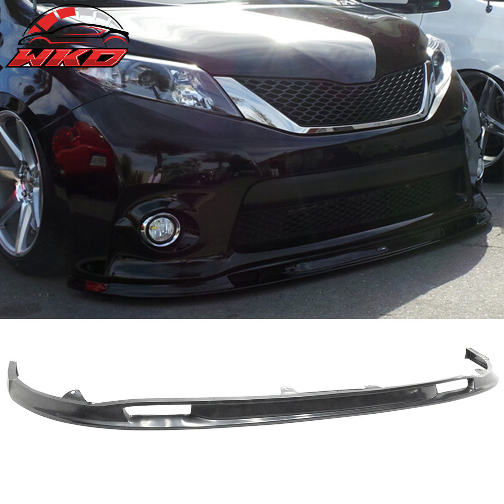 Fits 11-16 Toyota Sienna XL30 SE SK Style Front Bumper Lip - PU