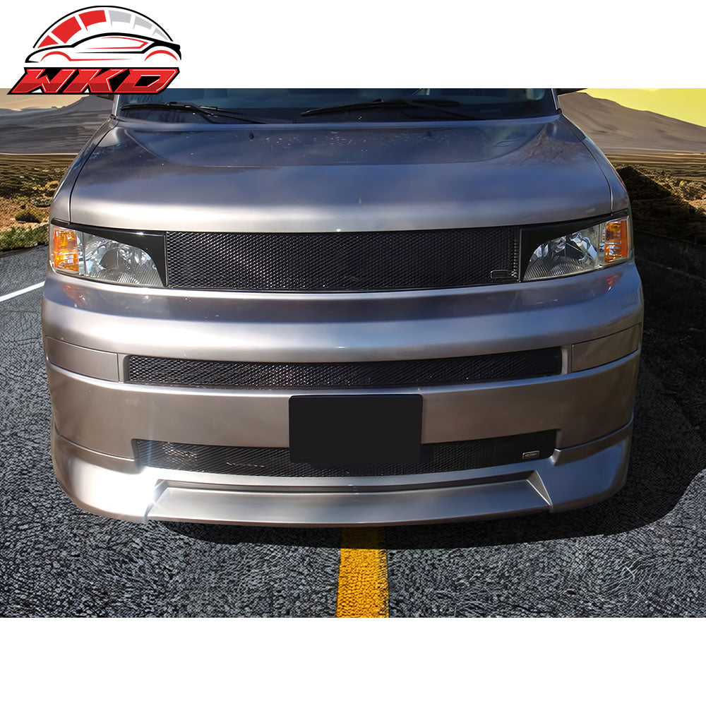 Fits 03-07 Scion xB JDM Style Front Bumper Lip Unpainted PU Spoiler Splitter Kit