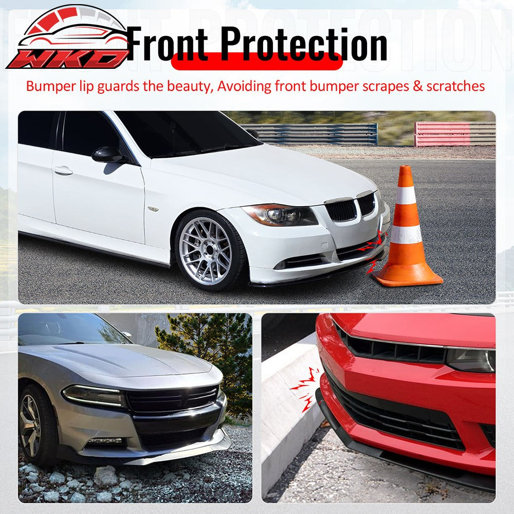 Fits 05-11 Toyota Tacoma IKON Style Front Bumper Lip Spoiler Unpainted PU 2PCS