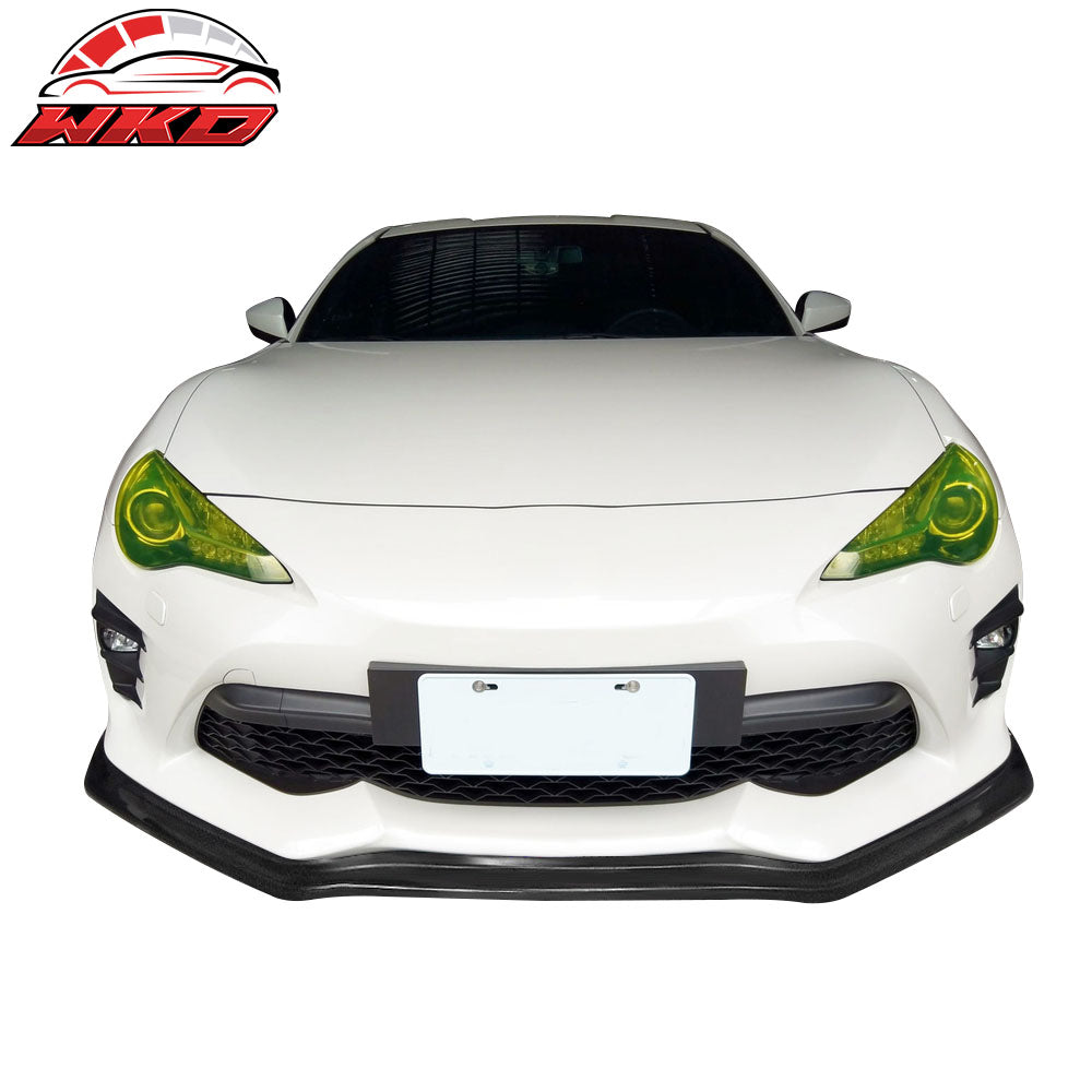 Fits 17-20 Toyota 86 GT86 FT86 CS Style Unpainted Black Front Bumper Lip - PU