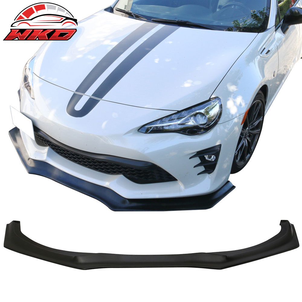 Fits 17-20 Toyota 86 GT86 FT86 GT Style Unpainted Black Front Bumper Lip - PU