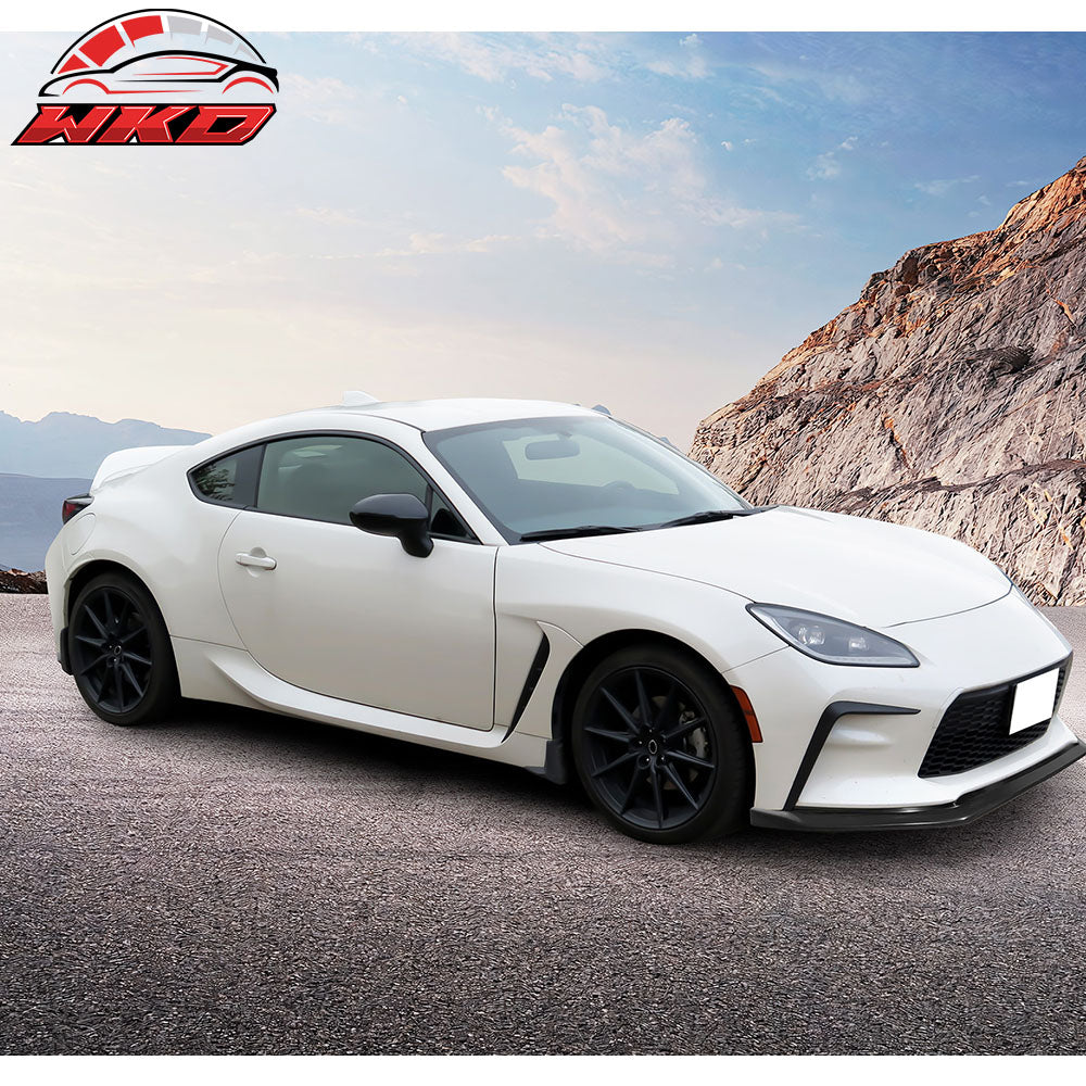 Fits 22-26 Toyota GR86 Front Bumper Lip CS Style Spoiler Unpainted PU Splitter