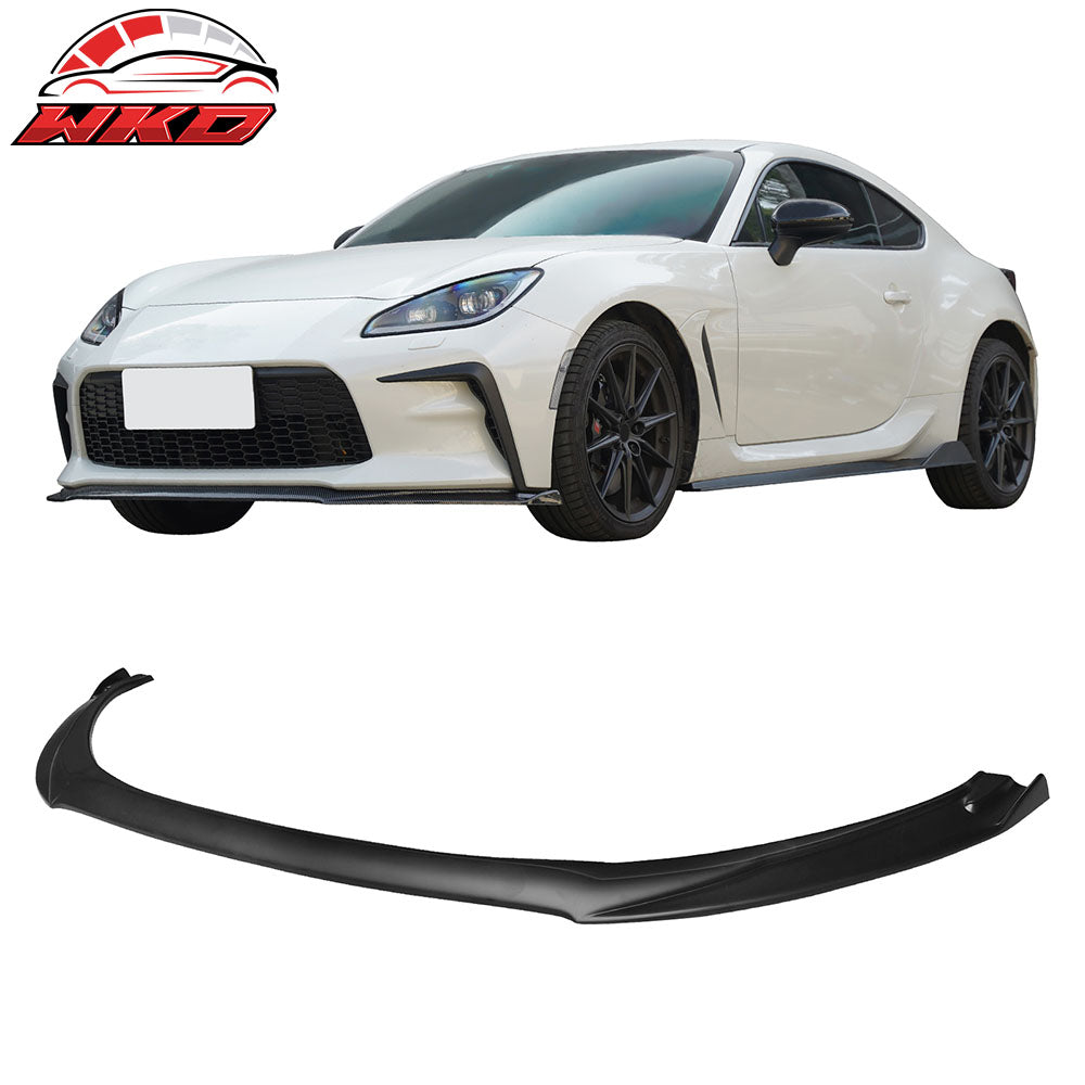 Fits 22-26 Toyota GR86 Front Bumper Lip IKON Spoiler Matte Black Chin Splitter