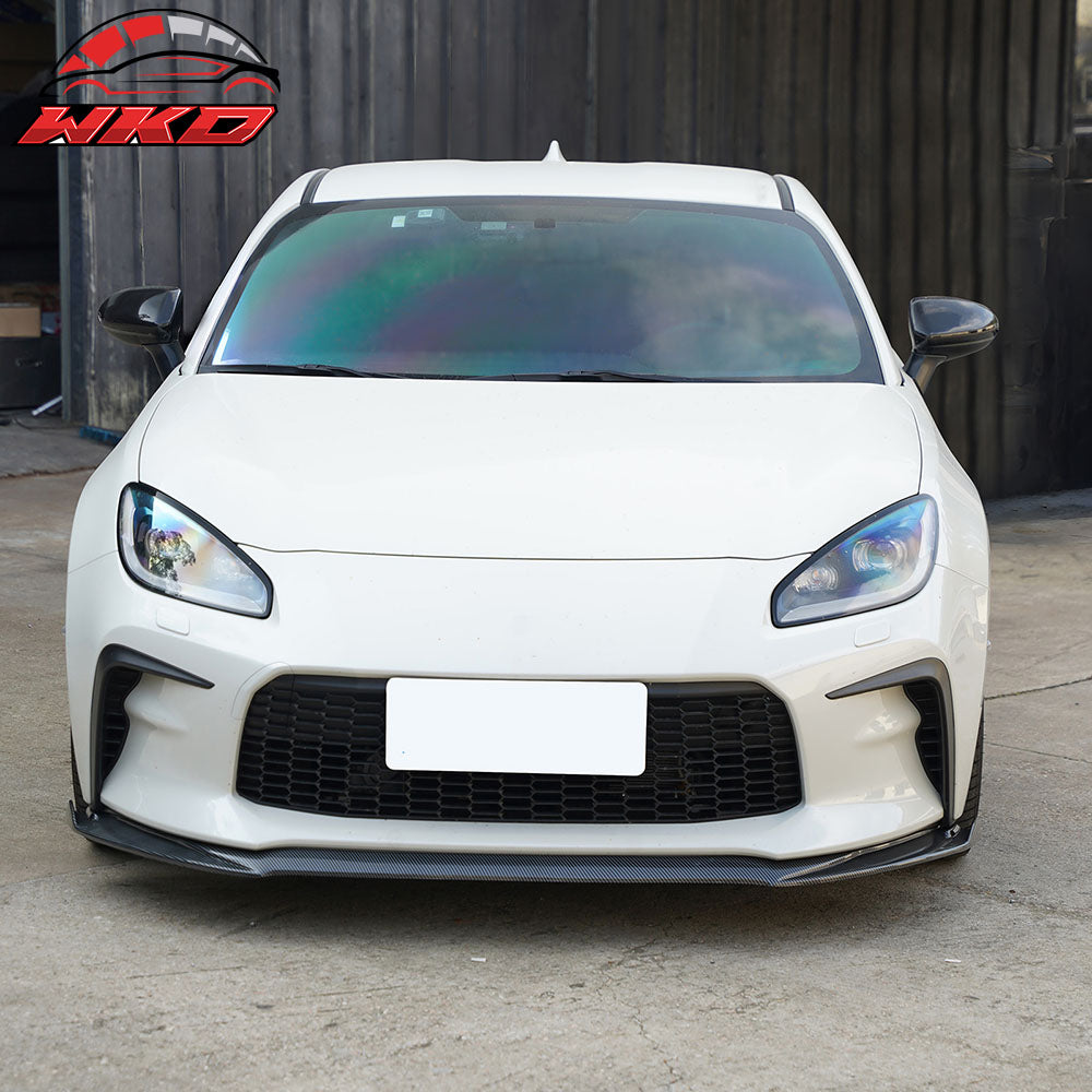 Fits 22-26 Toyota GR86 Front Bumper Lip IKON Spoiler Matte Black Chin Splitter