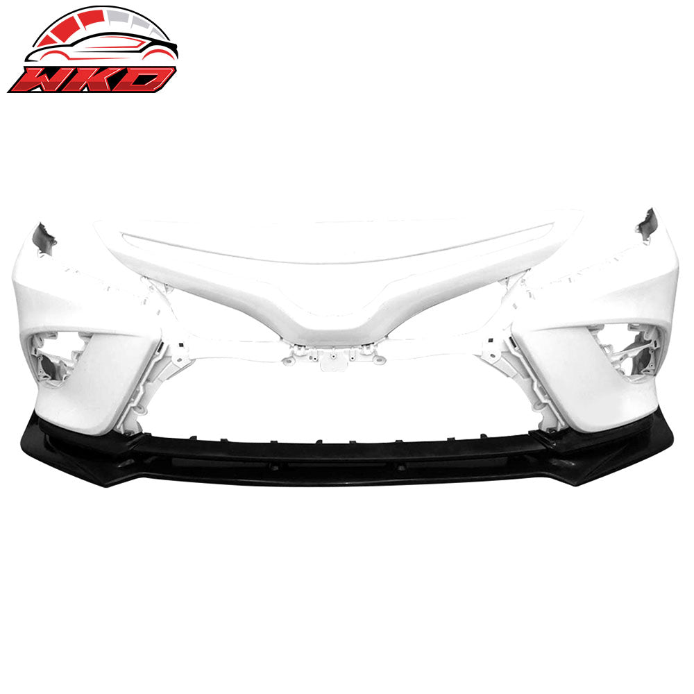 Fits 18-20 Toyota Camry SE XSE GT Style PU Front Bumper Lip Spoiler Unpainted