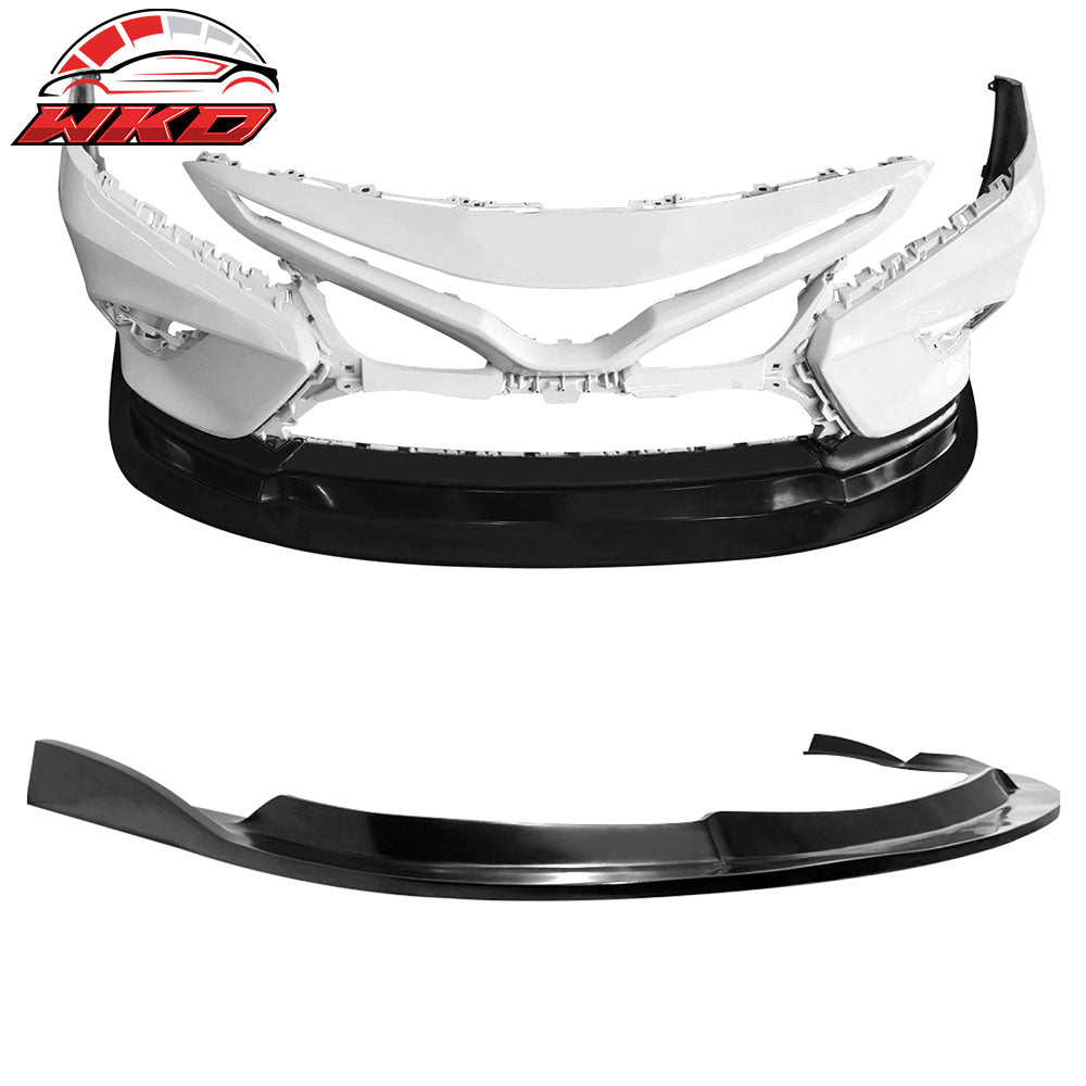 Fits 18-20 Toyota Camry SE XSE MDA Style PU Front Bumper Lip Spoiler Unpainted