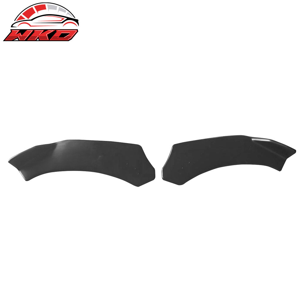 Universal V3 Style Front Bumper Lip Spoiler Splitters Protector PU Unpainted 2PC