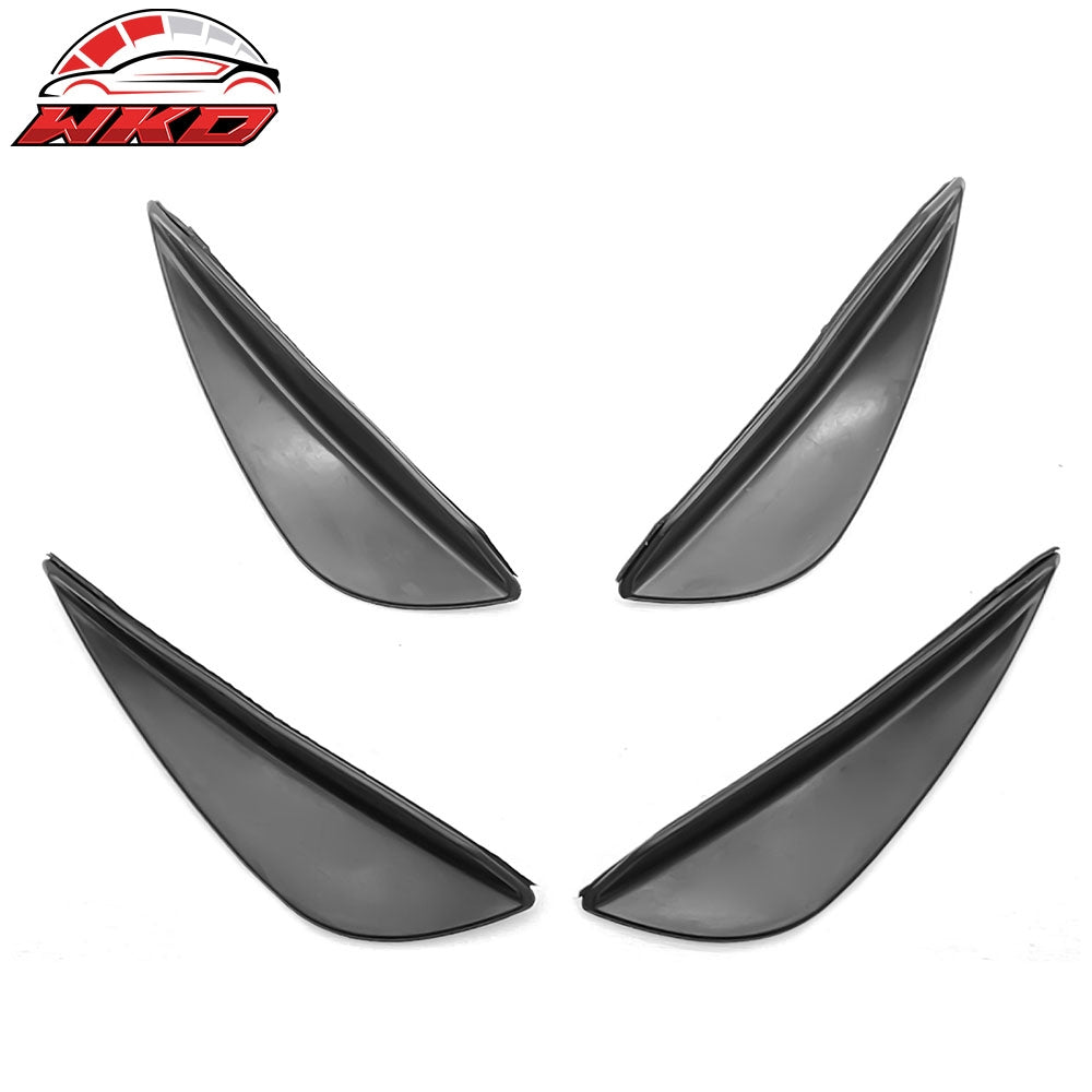 Wholesale Universal Fitment Black Carbon Fiber Print Front Bumper Lip Splitter Canards Fin - Wikond Auto