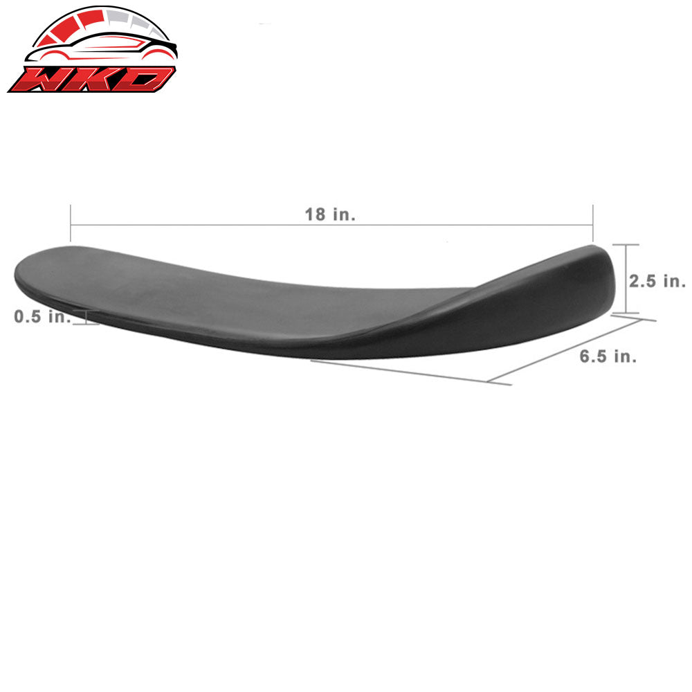 2PC Type 4 Quick Lip Universal Front Bumper Lip Chin Spoiler Splitter 18X6.5" PU