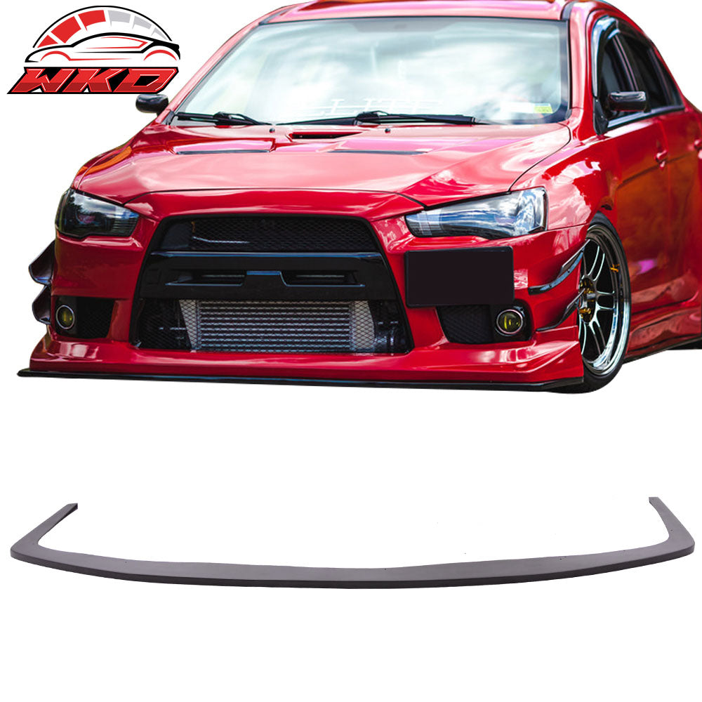 Fits 08-15 Mitsubishi Lancer EVO X 10 Front Lip Splitter For VTX Voltex Lip Only