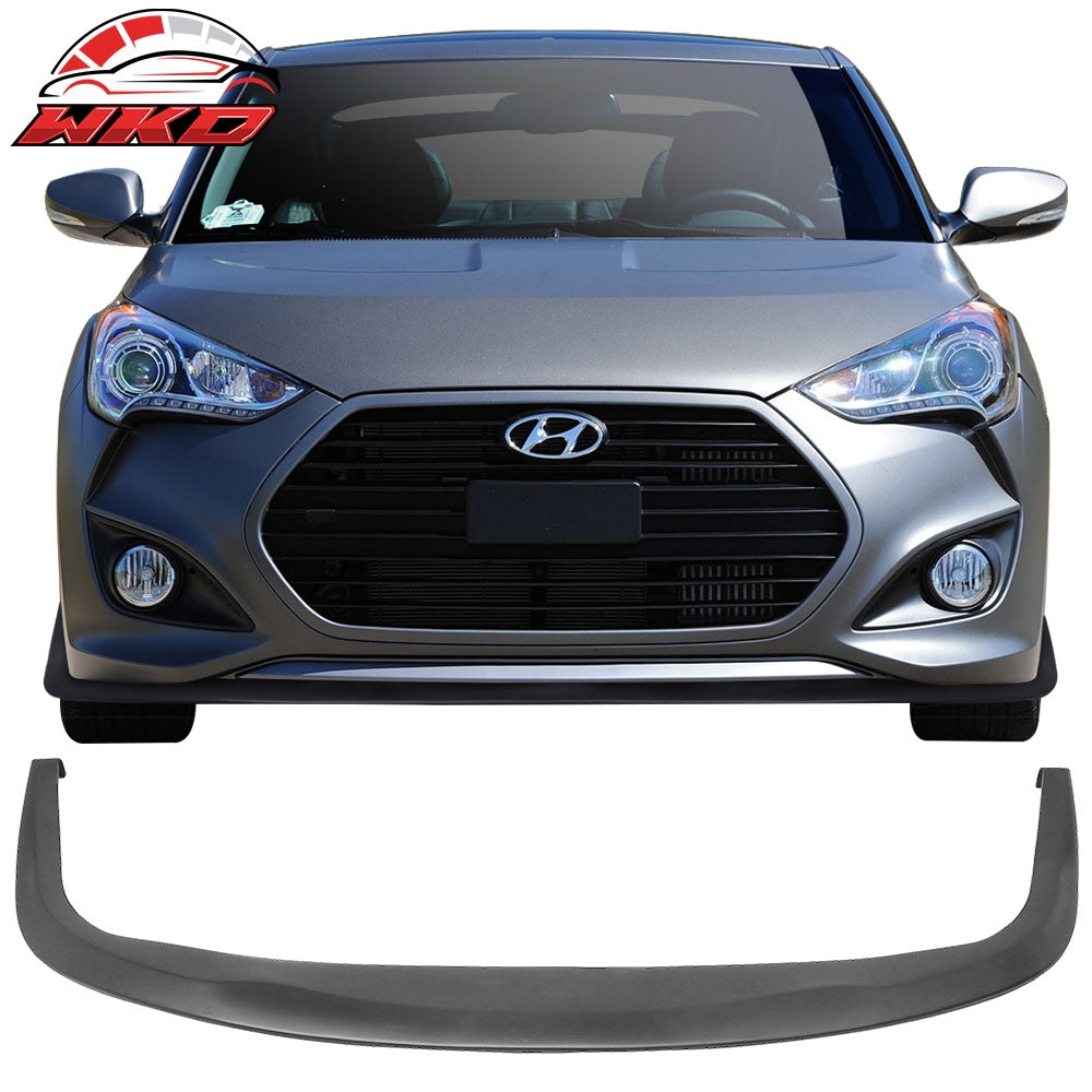 Wholesale 12-18 Hyundai Veloster CS Style Front Bumper Lip Spoiler Add On PU Splitter - Wikond Auto
