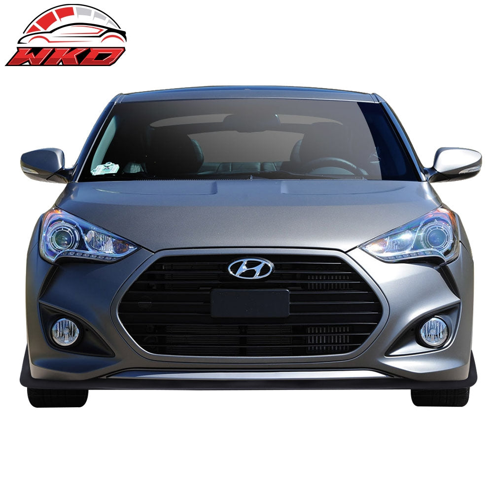 Wholesale 12-18 Hyundai Veloster CS Style Front Bumper Lip Spoiler Add On PU Splitter - Wikond Auto