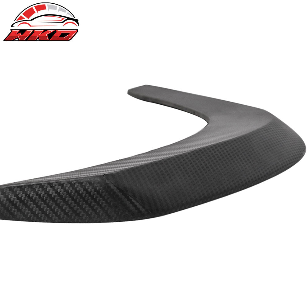 Universal 27"x9" Carbon Fiber Print 2PC Front Rear Bumper Lip Splitters Apron PU
