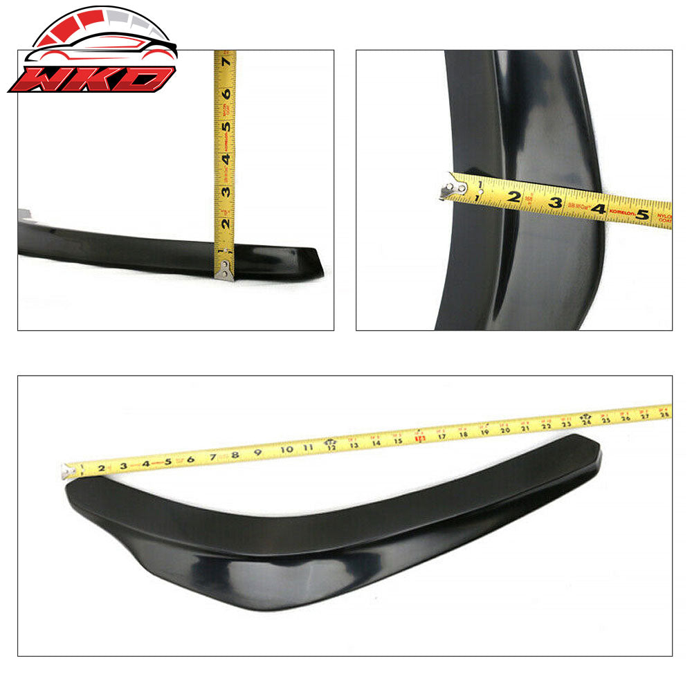 24x4 Inch IKON Style Universal 2PC Front Bumper Lip Side Corner Splitter Spoiler