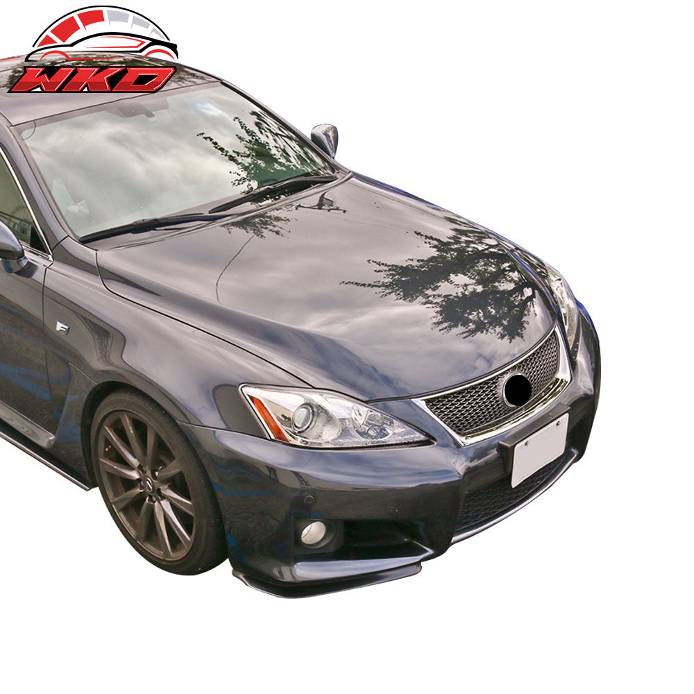 Fits 06-14 Lexus IS250 IS350 ISF Ikon Style Front Bumper Lip 2 Piece PP