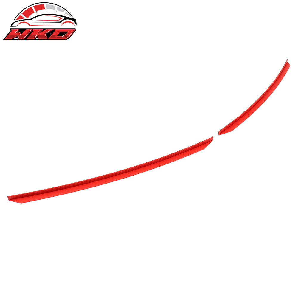 Fits 22-25 Subaru BRZ STI Style Red Front Bumper Lip Splitter Protector EPDM 2PC