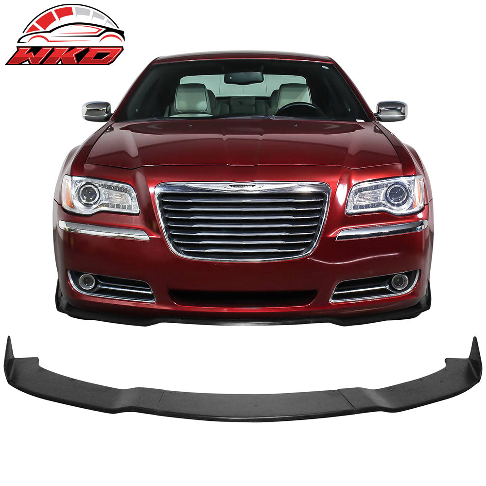 Fits 11-14 Chrysler 300 3PCS Front Bumper Lip Lower Spoiler IKON Style - PU