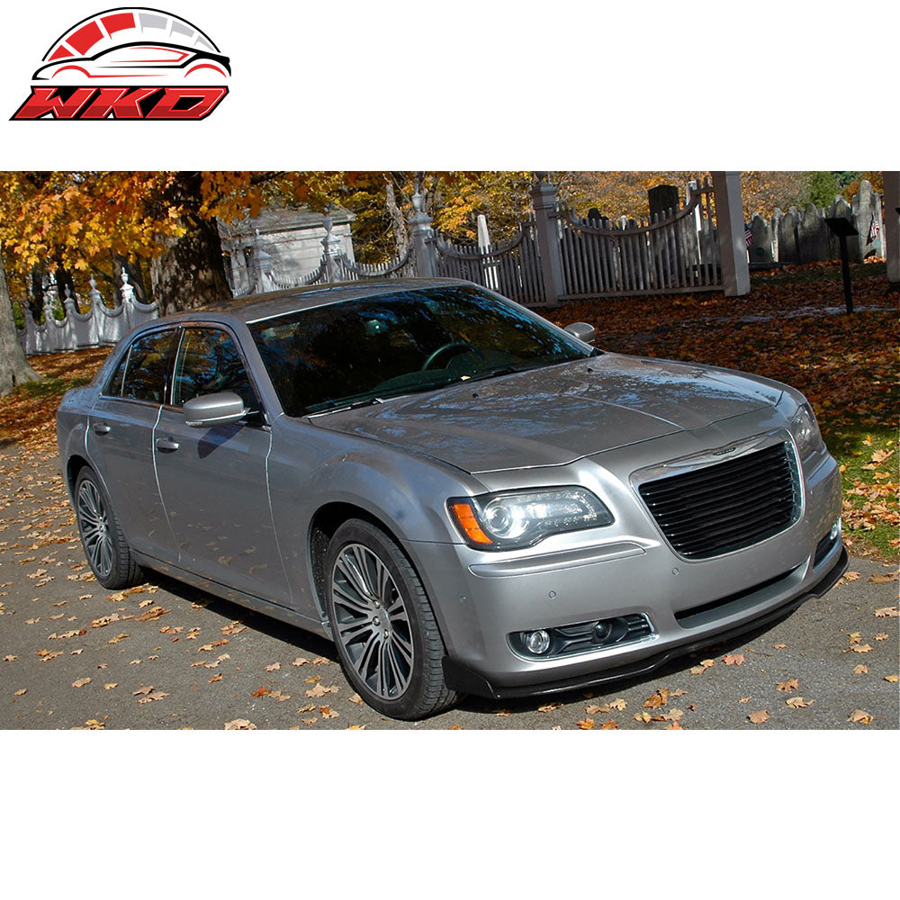 Fits 11-14 Chrysler 300 3PCS Front Bumper Lip Lower Spoiler IKON Style - PU