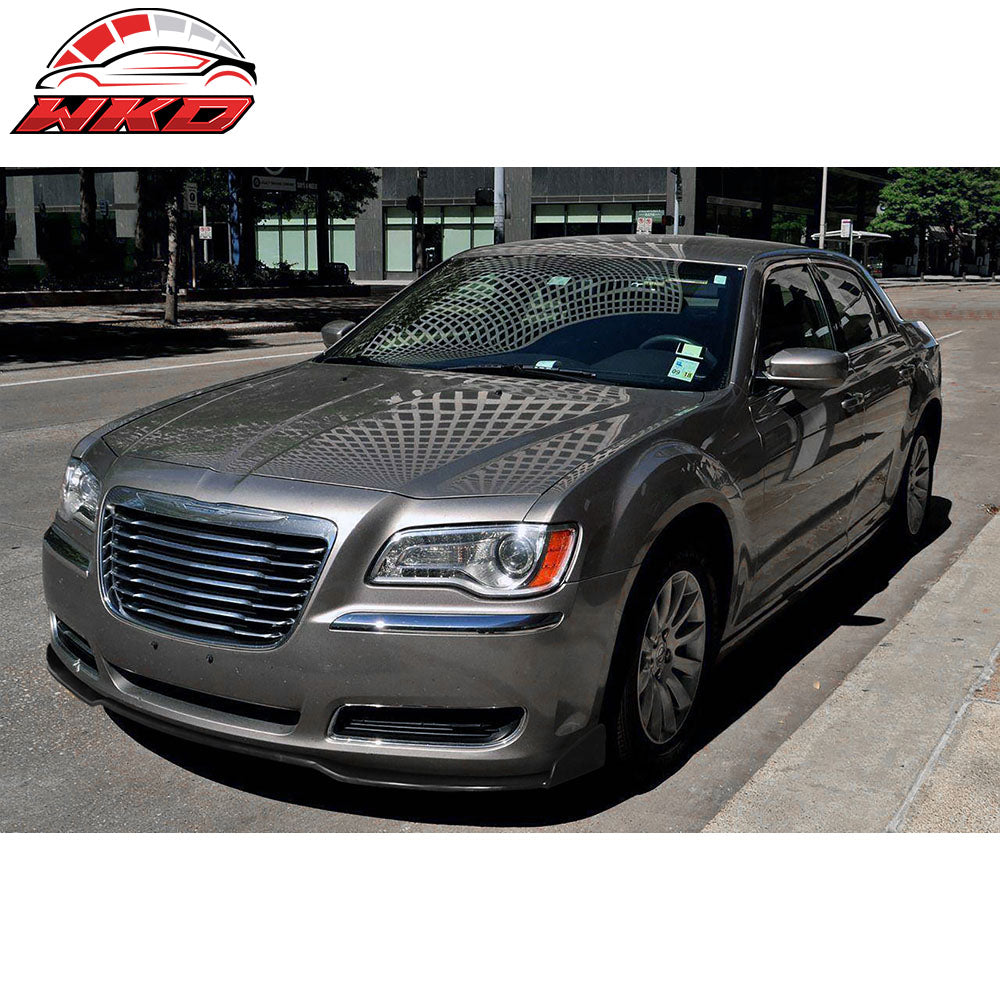 Fits 11-14 Chrysler 300 3PCS Front Bumper Lip Lower Spoiler IKON Style - PU