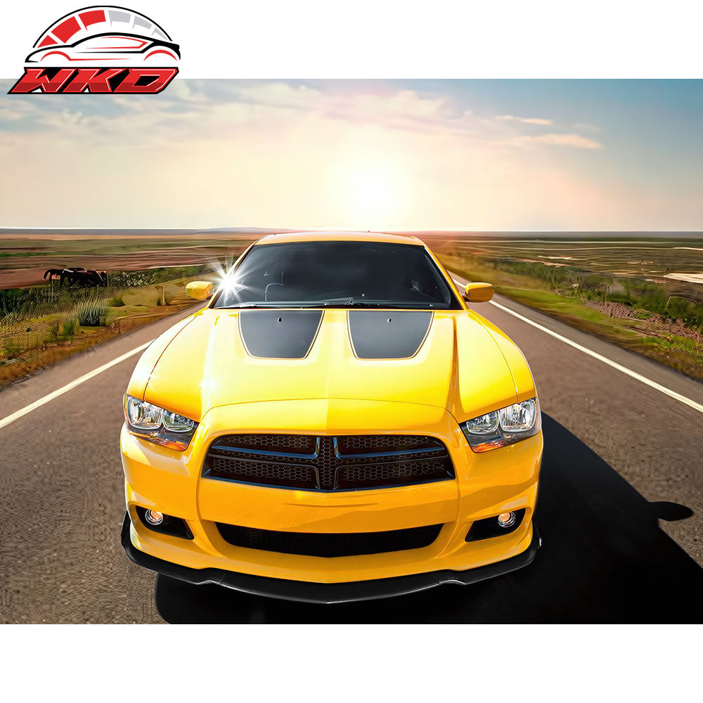 Fits 12-14 Dodge Charger SRT8 IKON Style 3PCS Front Bumper Lip Spoiler Kit PU