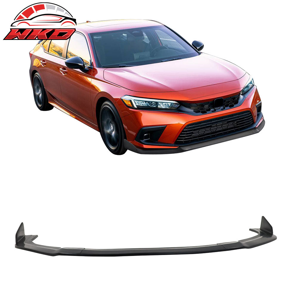 Fits 22-24 Honda Civic 11th Gen 4-Door IKON Unpainted Front Bumper Lip 3PCS - PU