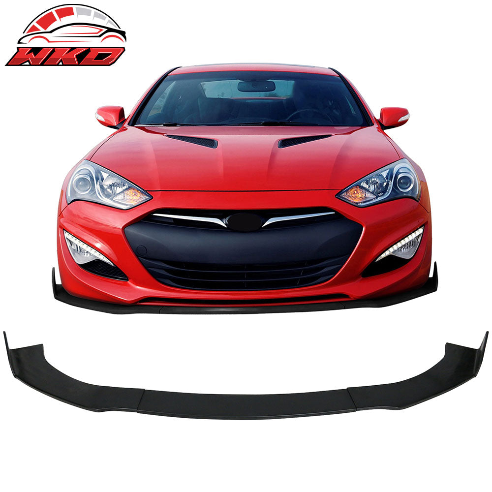 Fits 13-16 Hyundai Genesis Coupe 2DR PU IKON Style 3PCS Front Bumper Lip Spoiler