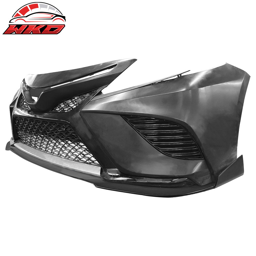 Fits 2018-2020 Toyota Camry SE Front Bumper Lip Spoiler PU 3PC Chin Splitter Kit