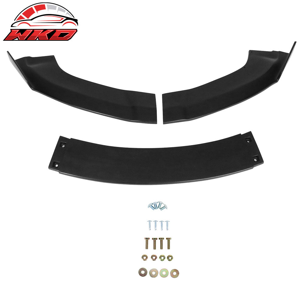 Fits 12-16 Tesla Model S Sedan IKON Style Front Bumper Lip Spoiler Unpainted 3PC