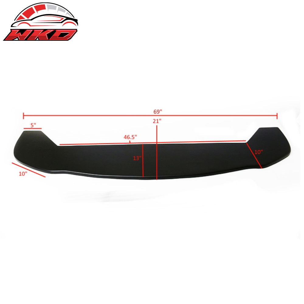 Fits Universal Type 4 Front Bumper Lip Spoiler Valance Guard Unpainted Black PP