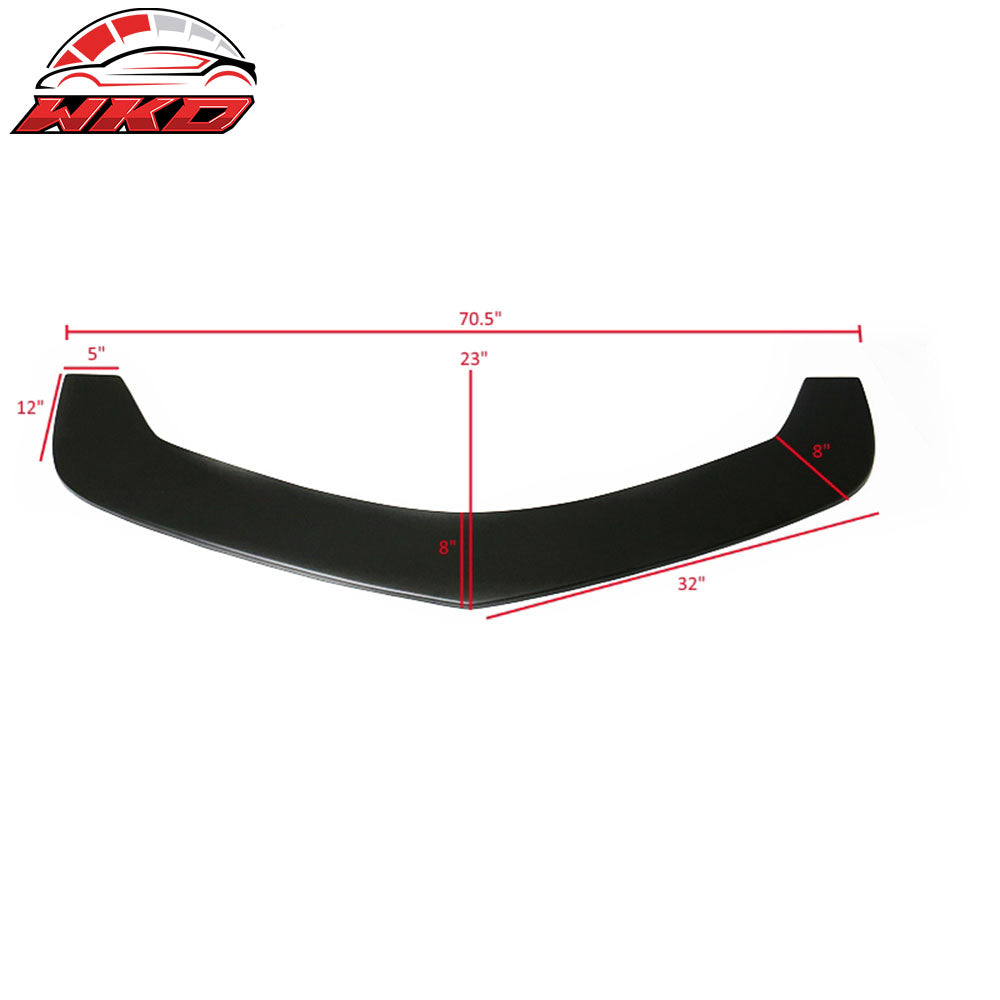 Universal Fitment Type 5 Front Bumper Lip Spoiler Splitter Unpainted Black PP