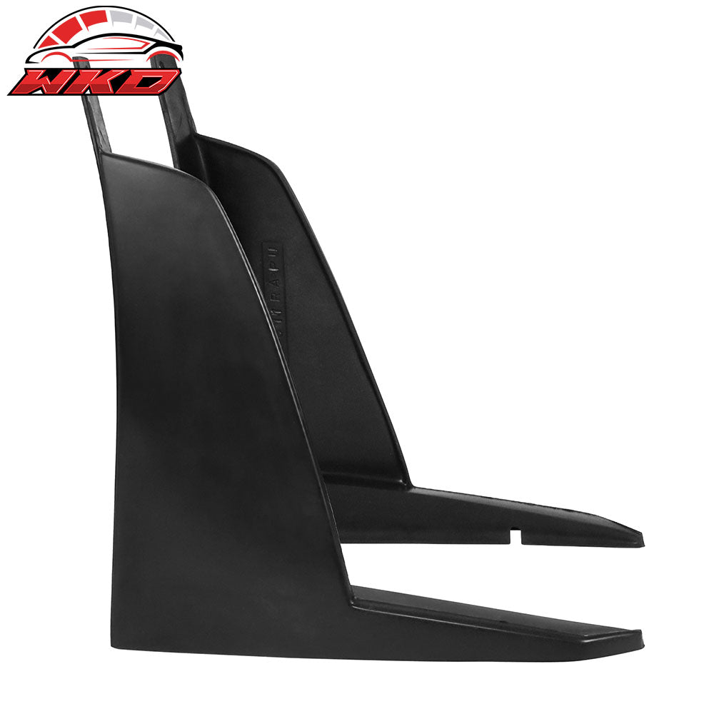 Fit 11-14 Dodge Charger RA Style Front Bumper Lip Splitter Corner Winglet PU 2PC