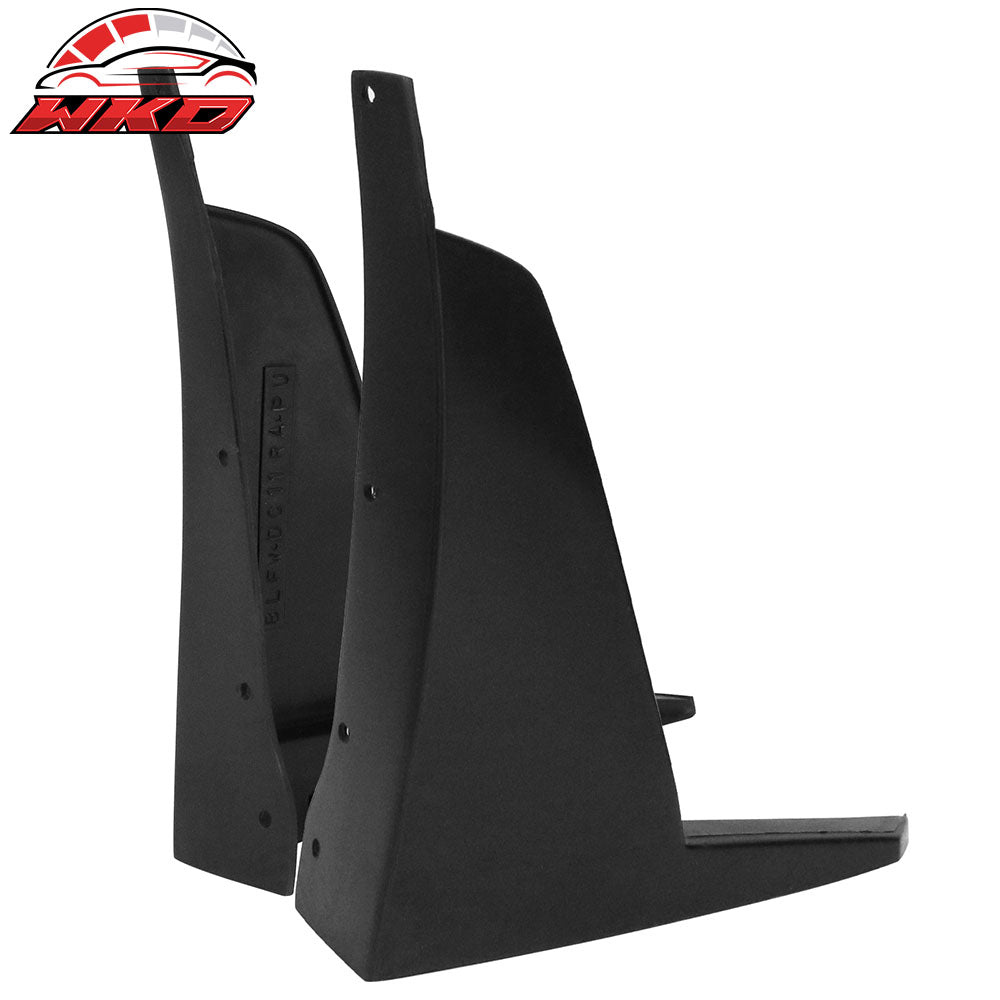 Fit 11-14 Dodge Charger RA Style Front Bumper Lip Splitter Corner Winglet PU 2PC