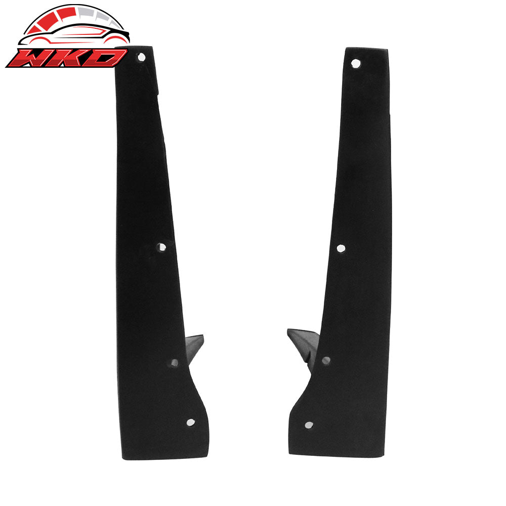 Fit 11-14 Dodge Charger RA Style Front Bumper Lip Splitter Corner Winglet PU 2PC