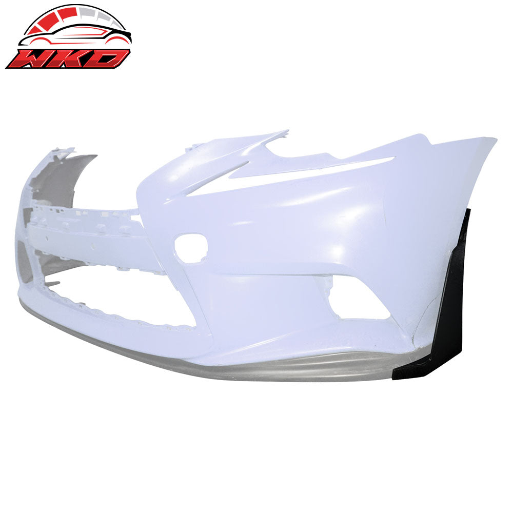 Fits 14-16 Lexus IS F Sport Front Bumper Lip Splitter Corner Winglets JDM Style