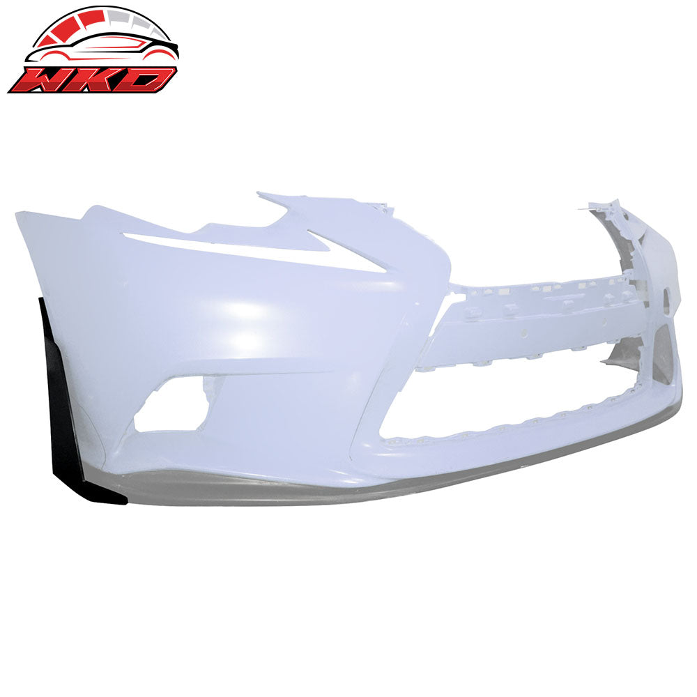 Fits 14-16 Lexus IS F Sport Front Bumper Lip Splitter Corner Winglets JDM Style