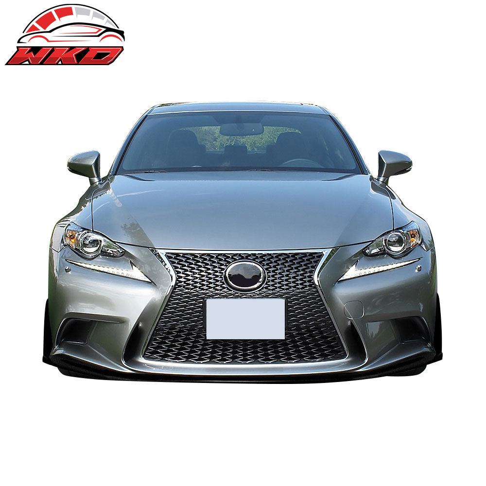 Fits 14-16 Lexus IS F Sport Front Bumper Lip Splitter Corner Winglets JDM Style