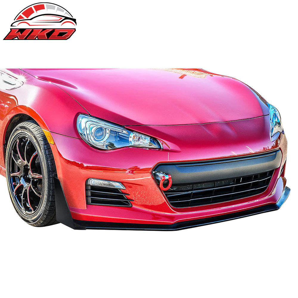 Fits 13-16 Subaru BRZ 2PCS Front Bumper Lip Side Splitters Winglet CS Style PU