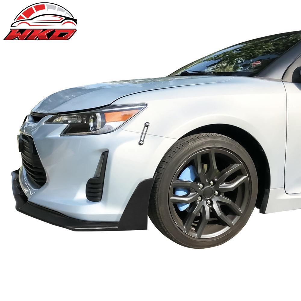 Fits 14-16 Scion tC IKON V3 Style Front Bumper Lip Splitters Winglets PU 2PCS