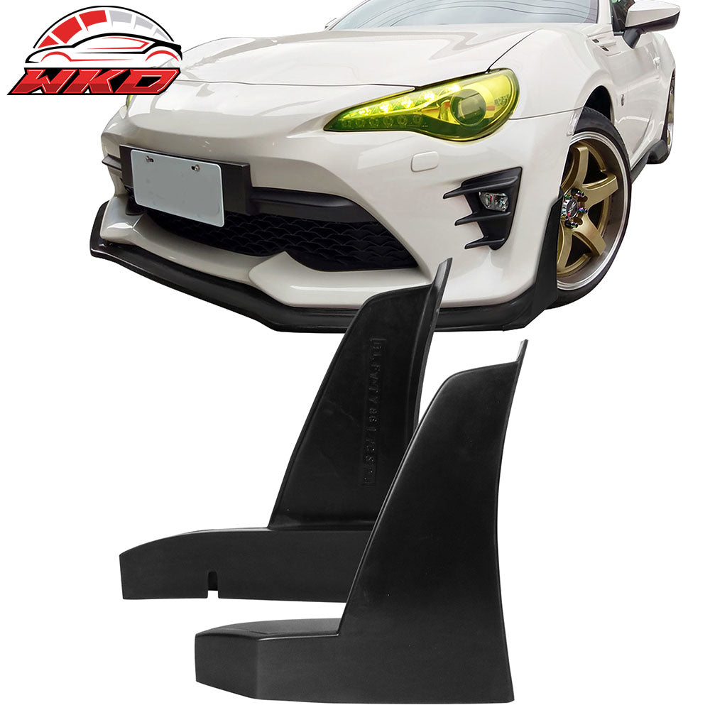 Fits 17-20 Toyota 86 CS Front Bumper Lip Side Apron Splitter Winglets PU 2PCS