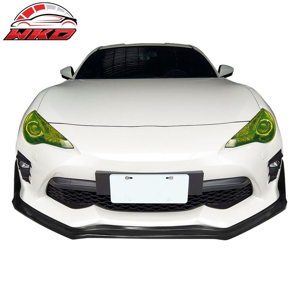 Fits 17-20 Toyota 86 CS Front Bumper Lip Side Apron Splitter Winglets PU 2PCS