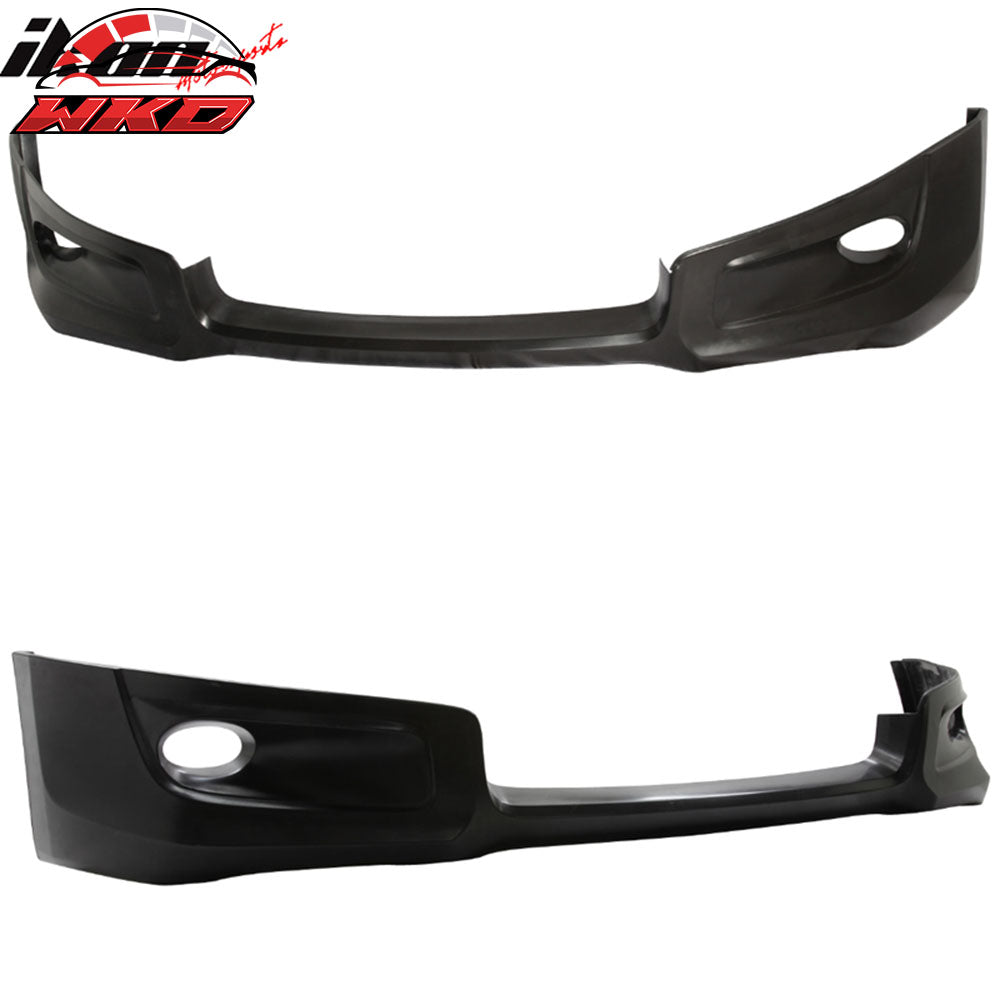 Fits 08-12 Accord 2D Coupe HFP PU Front Bumper Lip Spoiler+Side Skirts Vents