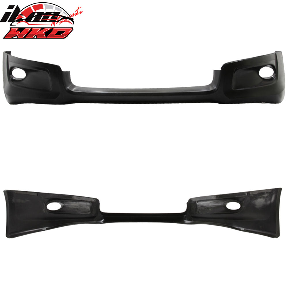 Fits 08-12 Accord 2D Coupe HFP PU Front Bumper Lip Spoiler+Side Skirts Vents