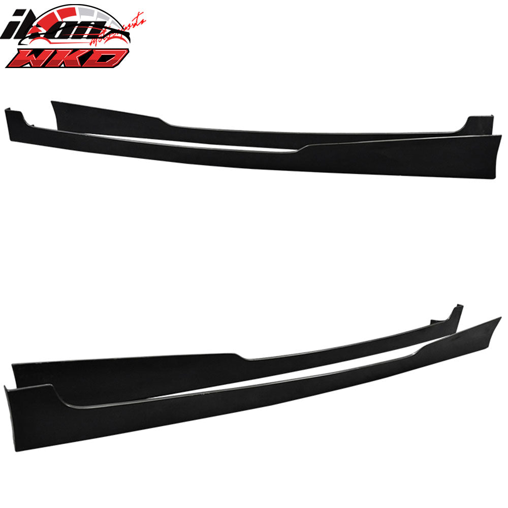 Fits 08-12 Accord 2D Coupe HFP PU Front Bumper Lip Spoiler+Side Skirts Vents