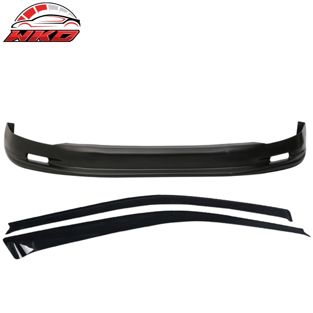 Wholesale 96-98 Honda Civic Hatchback Front Bumper Lip Spoiler PP + 2PC Window Visors