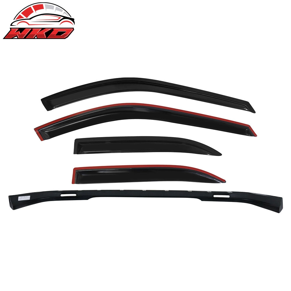 Fits 96-97 Honda Accord 4Dr Mugen Style Front Bumper Lip + Sun Window Visor