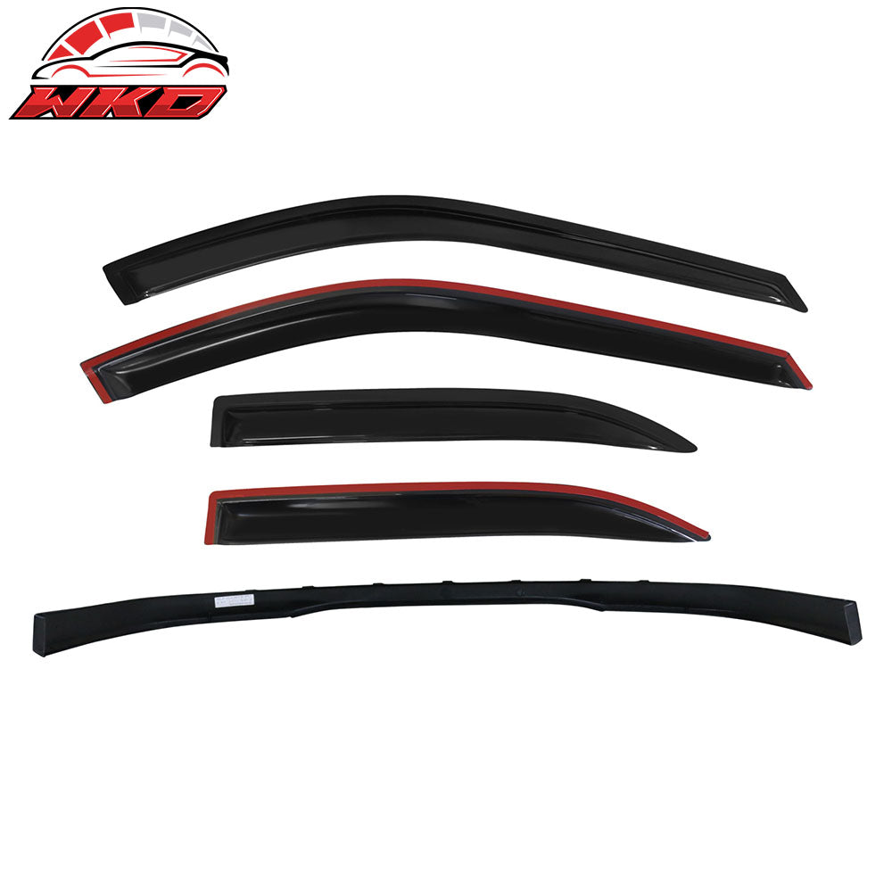 Fits 96-97 Honda Accord 4Dr TR Style Front Bumper Lip + Sun Window Visor
