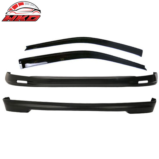 Wholesale 96-98 Honda Civic 3Dr Mugen Style Front + Rear Bumper Lip + Window Visors