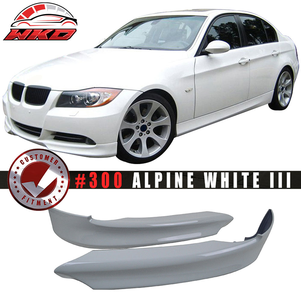 Fits 05-08 BMW E90 3-Series OE Style Front Bumper Lip Splitters OE Painted Color