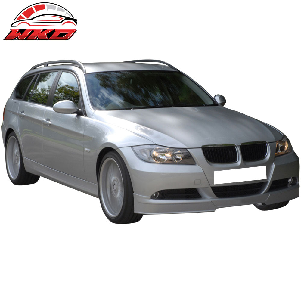 Fits 05-08 BMW E90 3 Series 4Dr AP Style Front Bumper Lip PU - Painted OE Color