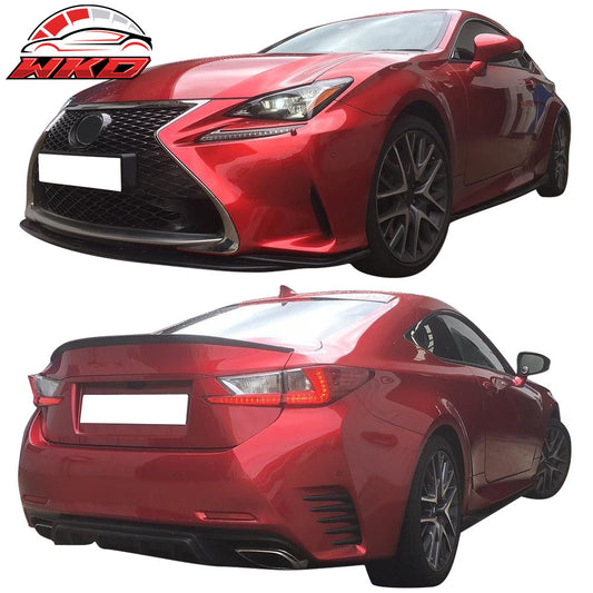 Fits 15-17 Lexus RC300 RC350 F-Sport Silkblaze Style Full Lip Kit Conversion PP